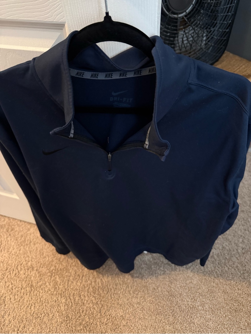 Nike Men's Navy Quarter-Zip Dri-FIT Pullover